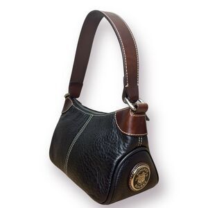 Dooney & Bourke Florentine Mini Shoulder Bag Black Pebble Leather Hobo Y2K Small